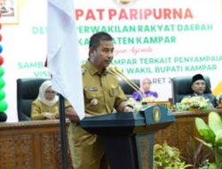 Rapat Paripurna DPRD Kampar, Ahmad Yuzar Sampaikan Visi Misi